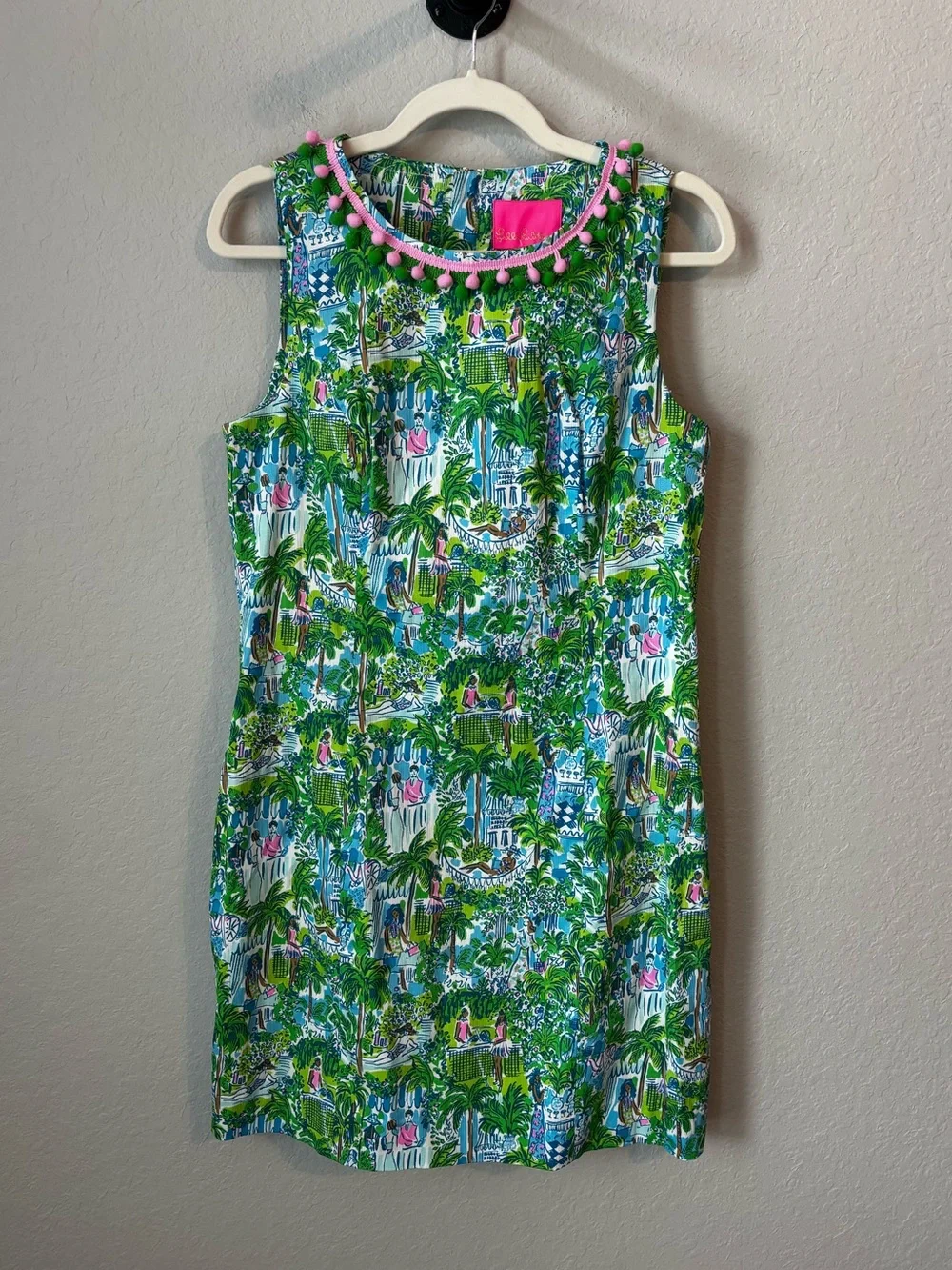 NEW Lilly Pulitzer Mila Stretch Shift Dress In Sprout Green Lilly On Holiday - Picture 5 of 9
